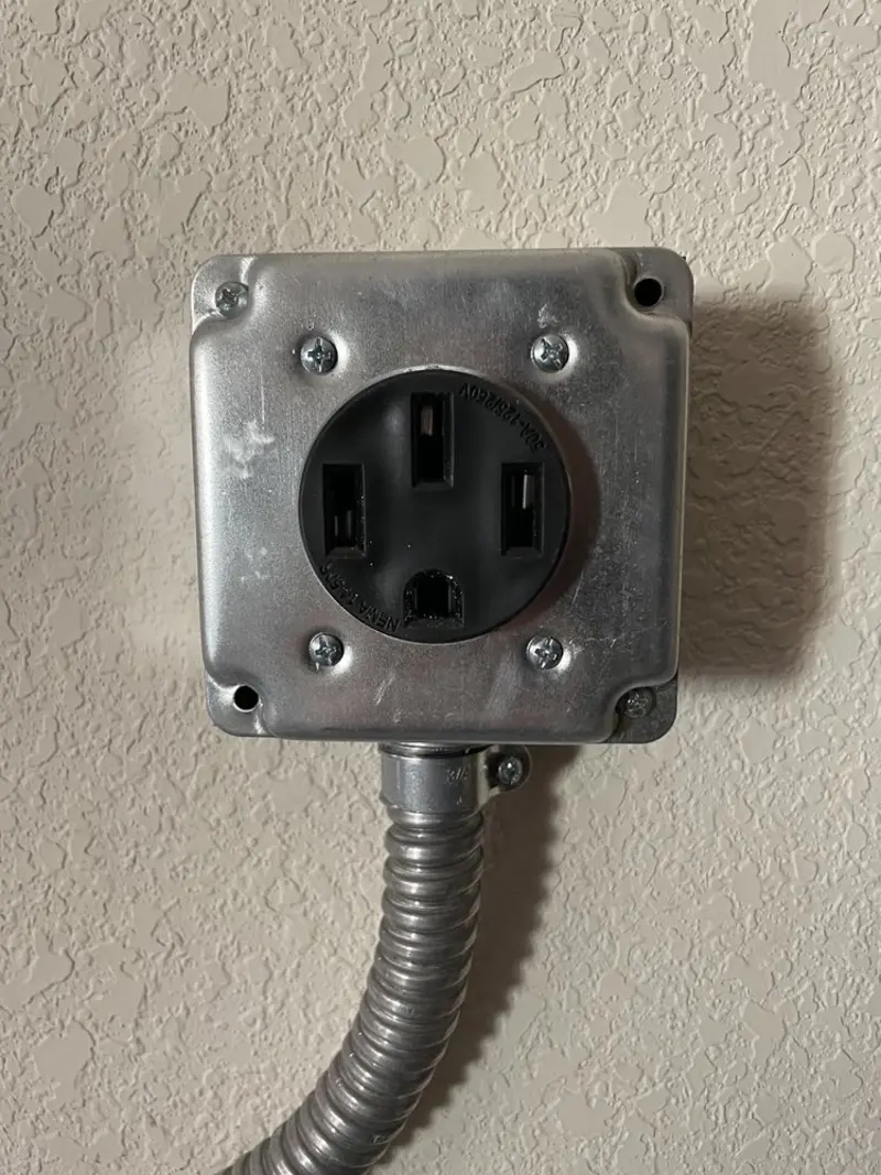 NEMA 14-50 outlet installed for Electrical Panel Upgrade in Vernon